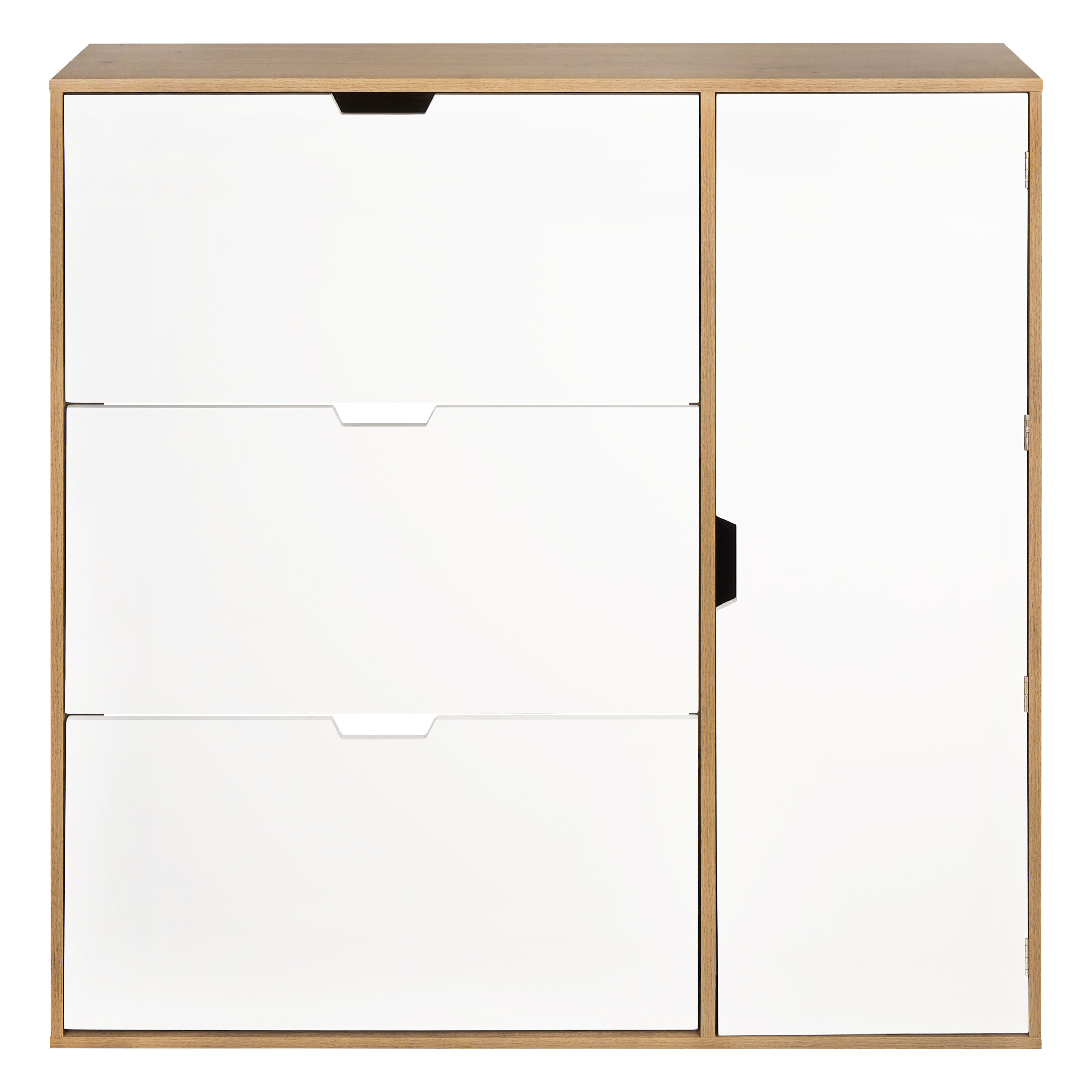 Zapatero MONTBLANC 112x105x23,5cm color roble y blanco