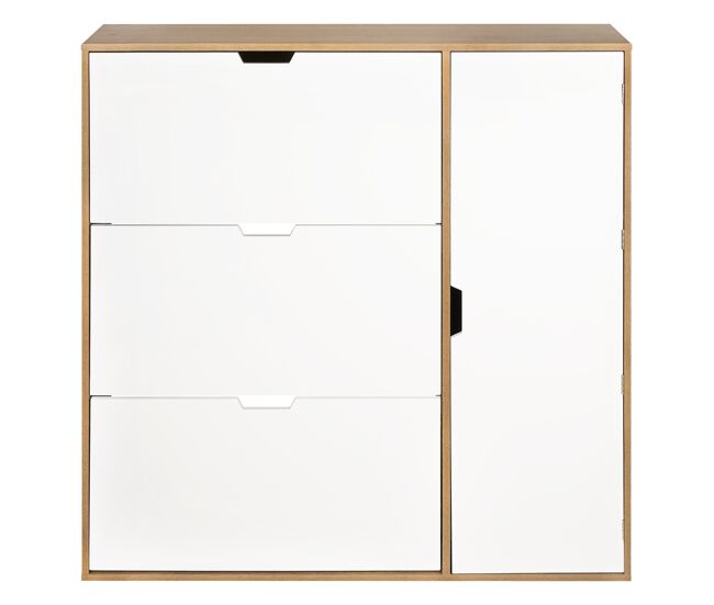 Zapatero MONTBLANC 112x105x23,5cm color roble y blanco