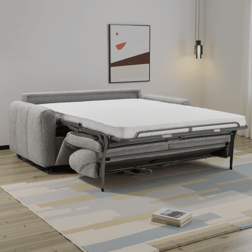 Sofá-cama de 3 lugares KUKY cinzento Sofá-cama de 3 lugares KUKY cinzento