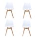 Pack de 4 sillas de cocina YESSI Pack de 4 sillas de cocina YESSI Blanco