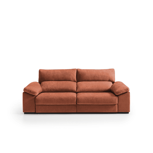 Sofá de 4 lugares XXL HIBA cor terracota