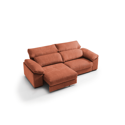 Sofá de 4 lugares XXL HIBA cor terracota