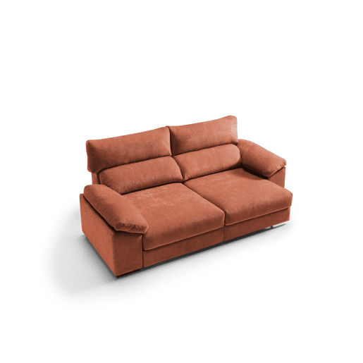 Sofá de 4 lugares XXL HIBA cor terracota