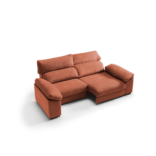 Sofá de 4 lugares XXL HIBA cor terracota
