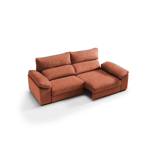 Sofá de 4 lugares XXL HIBA cor terracota