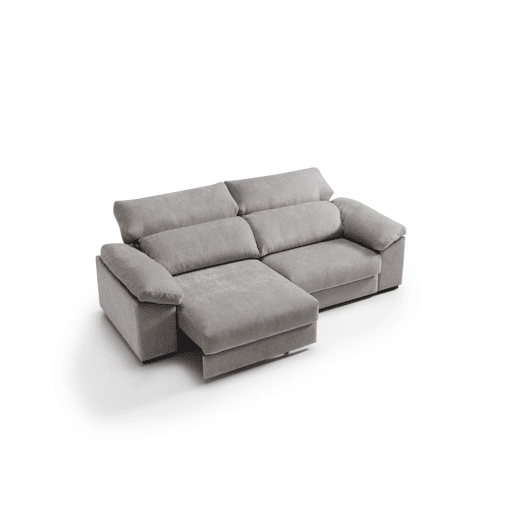 Sofá de 4 lugares XXL HIBA cor cinza claro