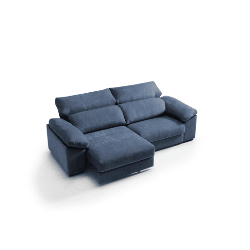 Sofá de 4 lugares XXL HIBA cor azul