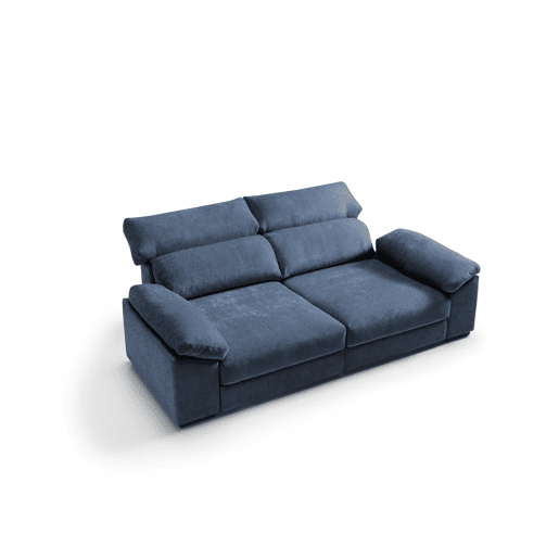 Sofá de 4 lugares XXL HIBA cor azul
