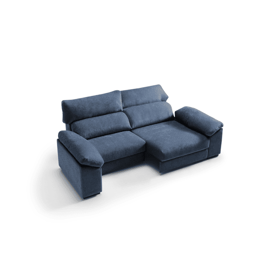 Sofá de 4 lugares XXL HIBA cor azul