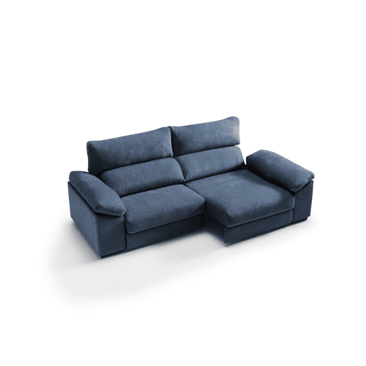 Sofá de 4 lugares XXL HIBA cor azul
