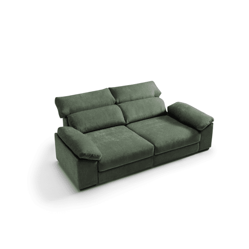 Sofá de 4 lugares XXL HIBA cor verde