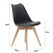 Pack de 4 sillas de cocina YESSI Pack de 4 sillas de cocina YESSI Negro