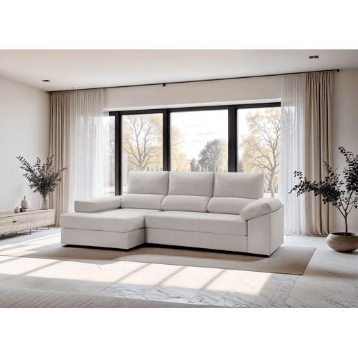 Chaise longue ALISON esquerda 4 lugares cinza claro Chaise longue ALISON esquerda 4 lugares cinza claro
