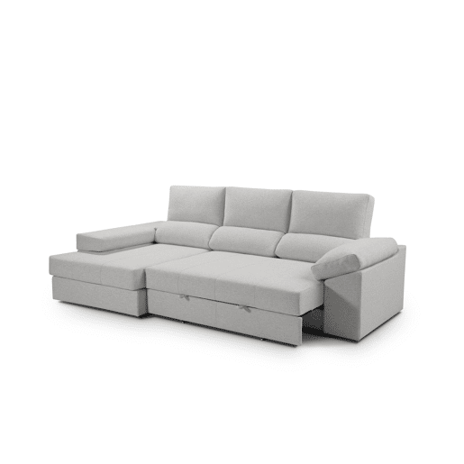 Chaise longue ALISON esquerda 4 lugares cinza claro Chaise longue ALISON esquerda 4 lugares cinza claro