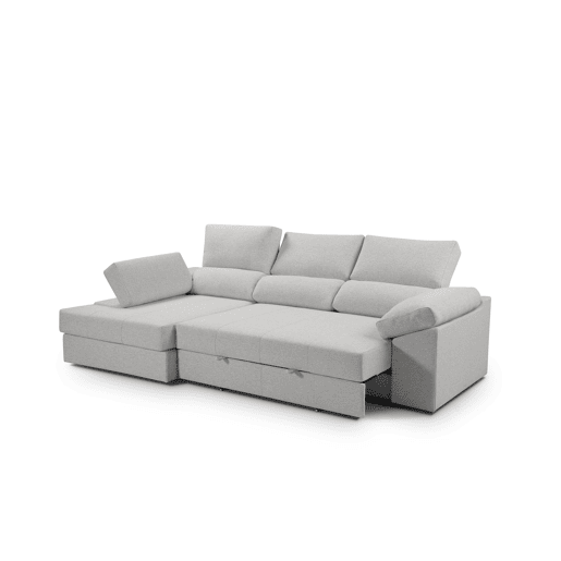 Chaise longue ALISON esquerda 4 lugares cinza claro Chaise longue ALISON esquerda 4 lugares cinza claro