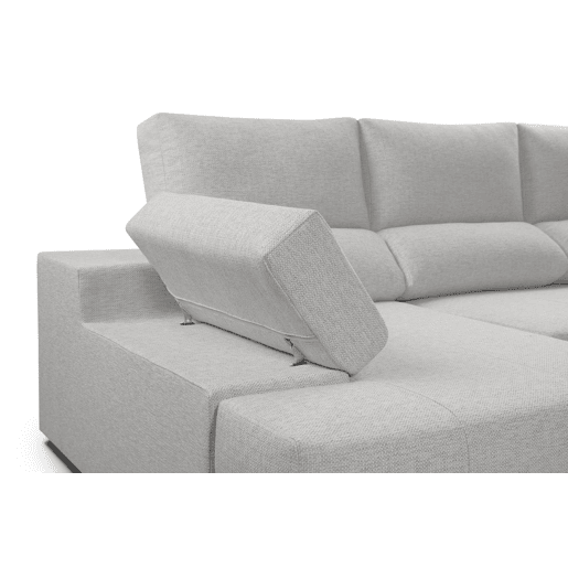 Chaise longue ALISON esquerda 4 lugares cinza claro Chaise longue ALISON esquerda 4 lugares cinza claro