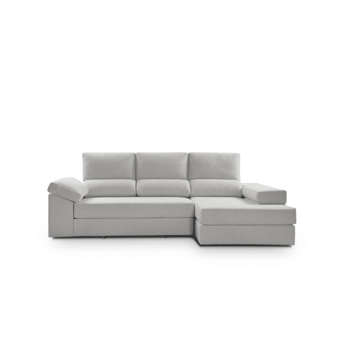 Chaise longue ALISON dereita 4 lugares cinza claro Chaise longue ALISON dereita 4 lugares cinza claro