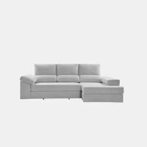 Chaise longue ALISON dereita 4 lugares cinza claro