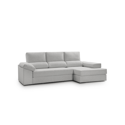 Chaise longue ALISON dereita 4 lugares cinza claro Chaise longue ALISON dereita 4 lugares cinza claro