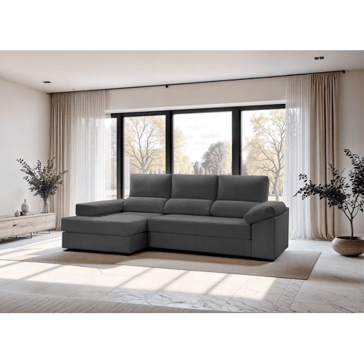 Chaise longue ALISON esquerda 4 lugares antracite