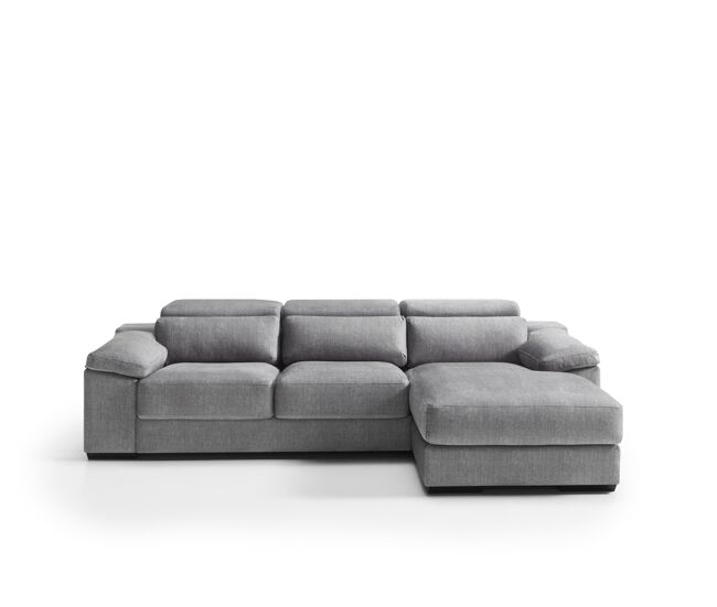 Chaise longue 4 plazas derecha levon color gris claro