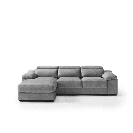 Chaise longue 4 lugares esquerda LEVON cinza claro Chaise longue 4 lugares esquerda LEVON cinza claro
