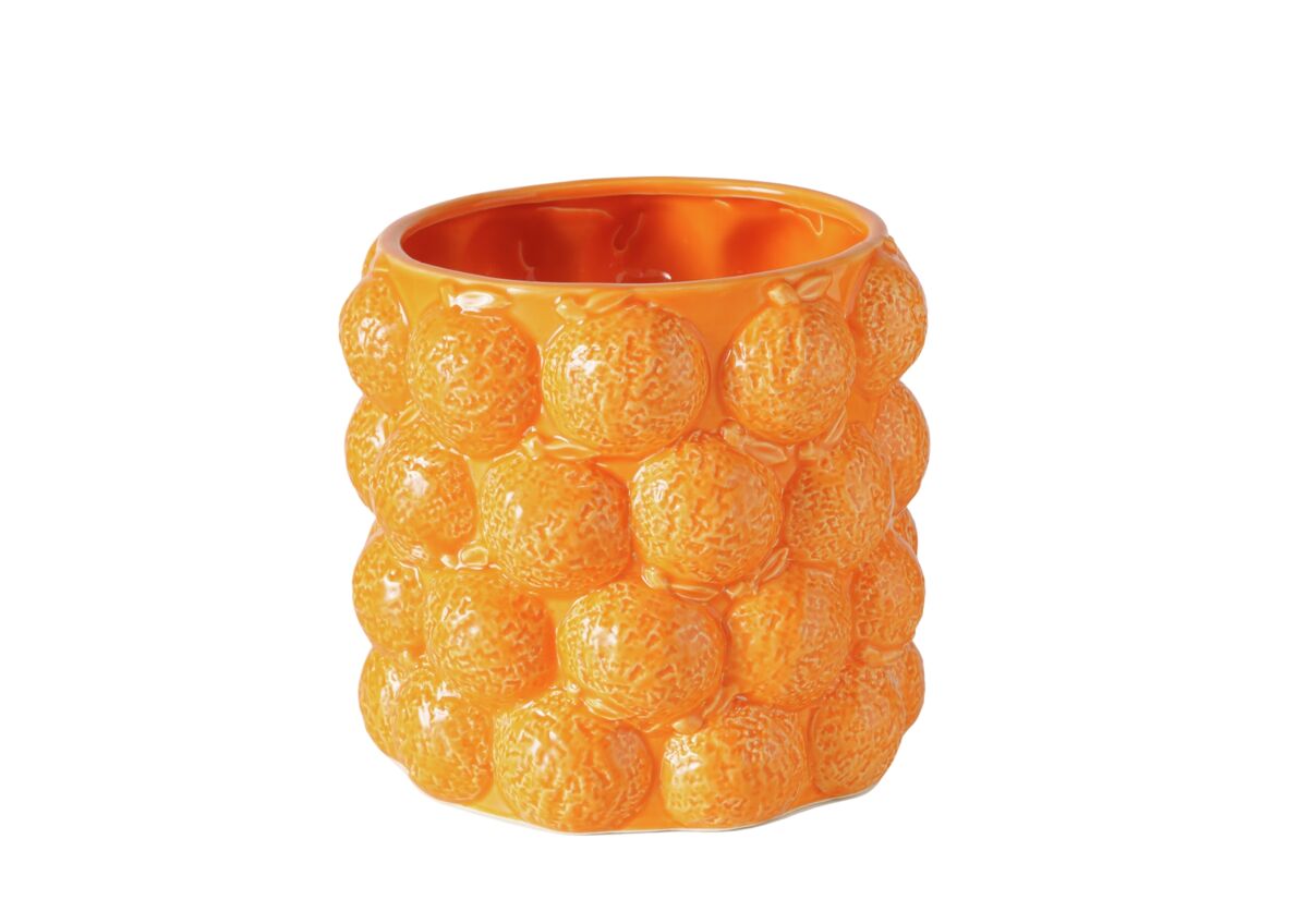 Macetero floral ORANGE porcelana 15cm marca BOLTZE 