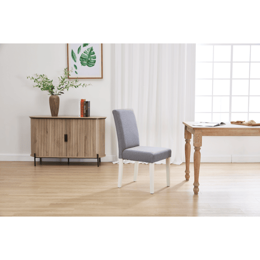 Conjunto de 2 cadeiras de jantar SOFIA cinza claro Conjunto de 2 cadeiras de jantar SOFIA cinza claro