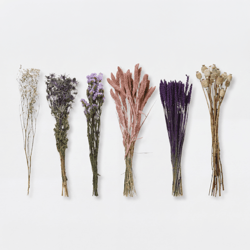 Flores secas VIOLETA sortidos 14cm marca EVERLANDS