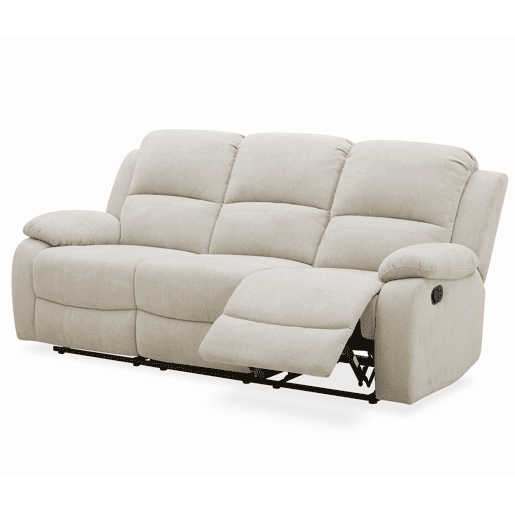 Sofá de relax manual de 3 lugares RYAN cinzento claro