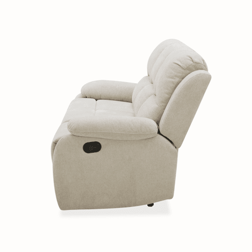 Sofá de relax manual de 3 lugares RYAN cinzento claro