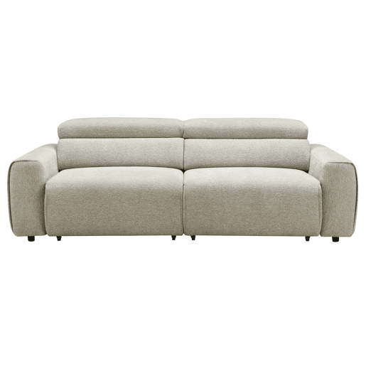 Sofá de 3 lugares com relaxamento manual LOAN XXL cinzento claro