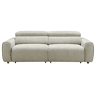 Sofá de 3 lugares com relaxamento manual LOAN XXL cinzento claro