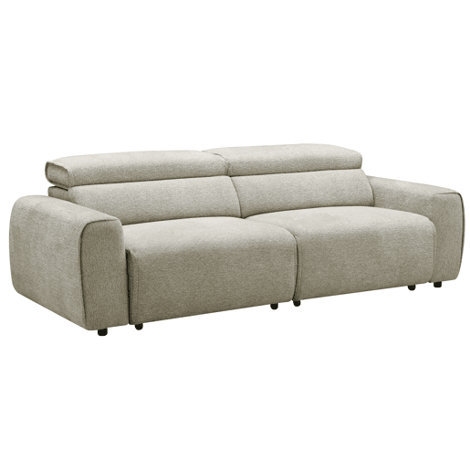 Sofá de 3 lugares com relaxamento manual LOAN XXL cinzento claro