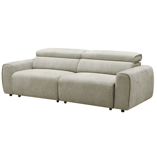 Sofá de 3 lugares com relaxamento manual LOAN XXL cinzento claro