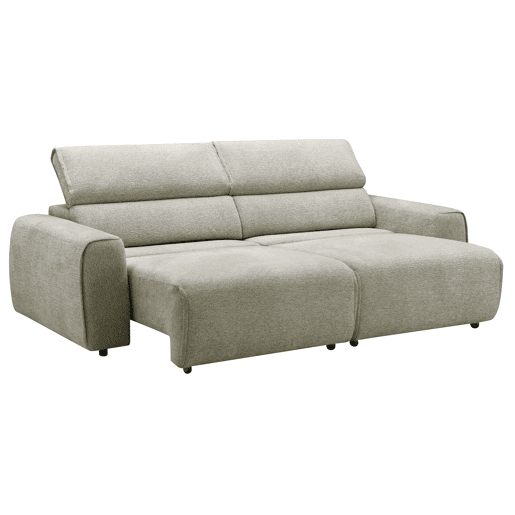 Sofá de 3 lugares com relaxamento manual LOAN XXL cinzento claro