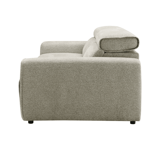 Sofá de 3 lugares com relaxamento manual LOAN XXL cinzento claro