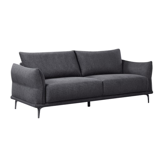 Sofá fixo de 3 lugares ALIX cor cinzento escuro Sofá fixo de 3 lugares ALIX cor cinzento escuro