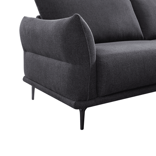 Sofá fixo de 3 lugares ALIX cor cinzento escuro Sofá fixo de 3 lugares ALIX cor cinzento escuro