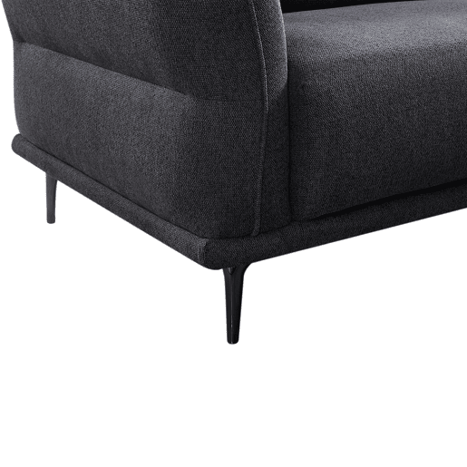 Sofá fixo de 3 lugares ALIX cor cinzento escuro Sofá fixo de 3 lugares ALIX cor cinzento escuro