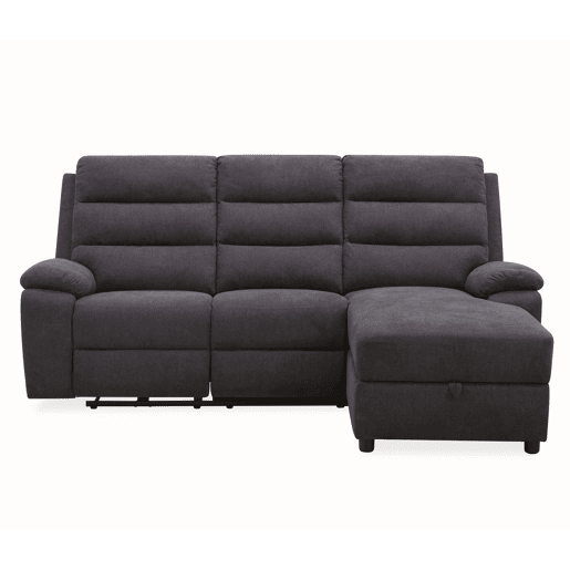 Chaise longue relax elétrica AMANDA dereita 3 lugares cinza
