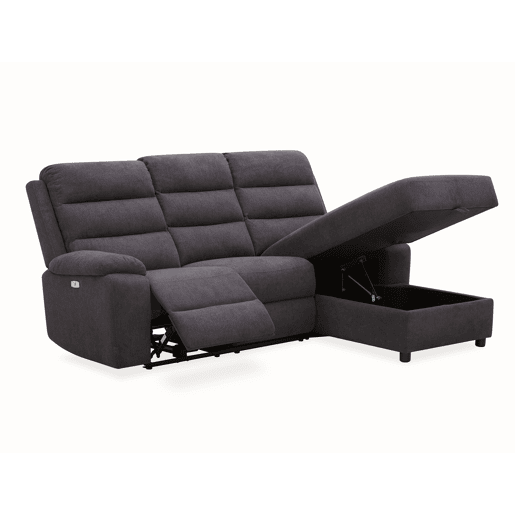 Chaise longue relax elétrica AMANDA dereita 3 lugares cinza
