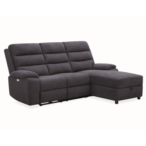 Chaise longue relax elétrica AMANDA dereita 3 lugares cinza