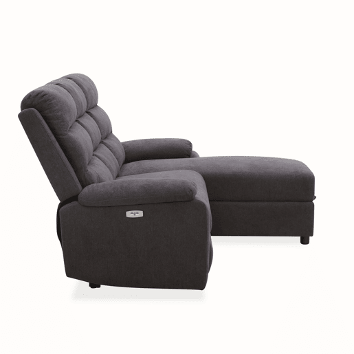 Chaise longue relax elétrica AMANDA dereita 3 lugares cinza