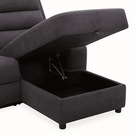 Chaise longue relax elétrica AMANDA dereita 3 lugares cinza