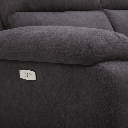 Chaise longue relax elétrica AMANDA dereita 3 lugares cinza