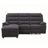Chaise longue relax elétrica AMANDA esquerda 3 lugares cinza