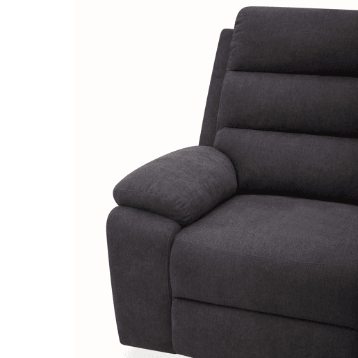 Chaise longue relax elétrica AMANDA esquerda 3 lugares cinza