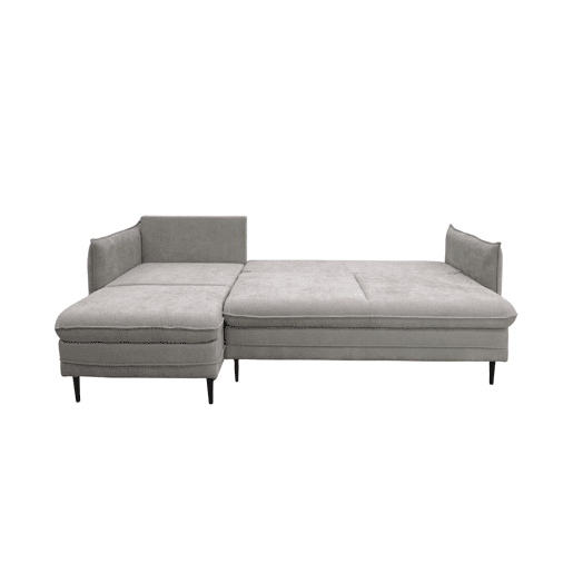 Chaise longue com cama RUDY reversível 3 lugares cinza claro