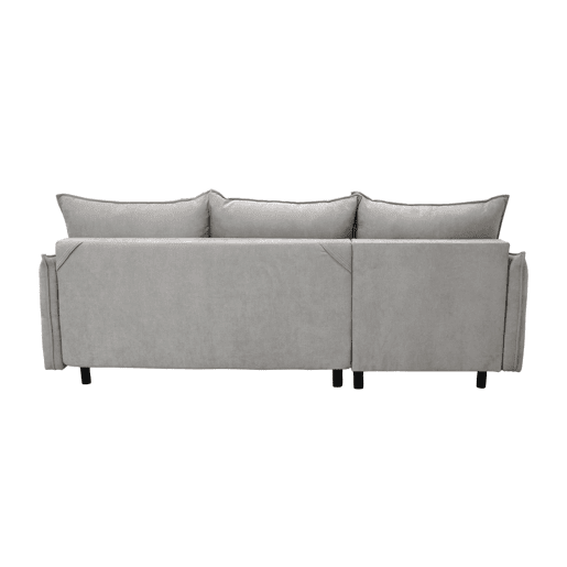 Chaise longue com cama RUDY reversível 3 lugares cinza claro